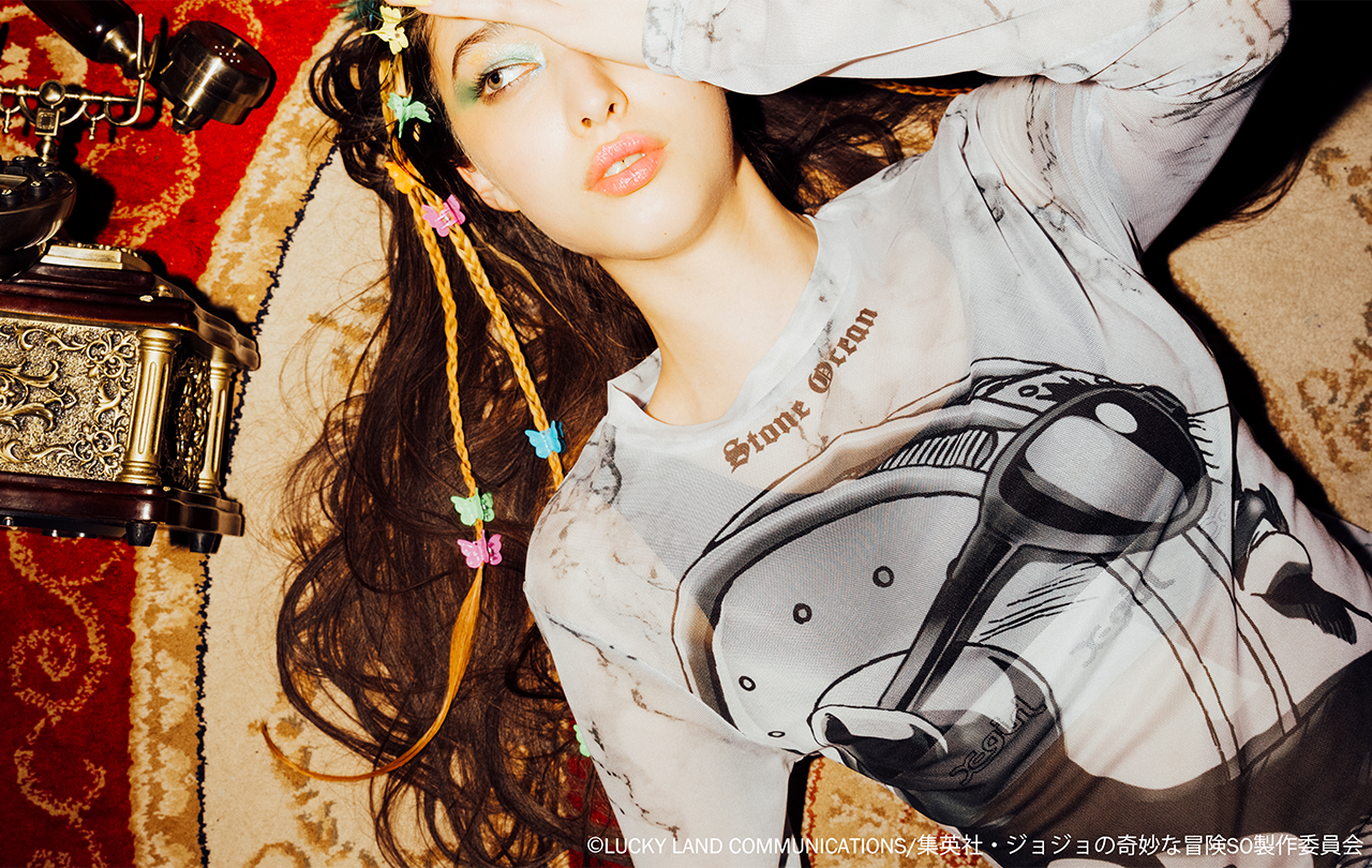 X-girl × STONE OCEAN MESH TOP | GOODS | 「ジョジョの奇妙な