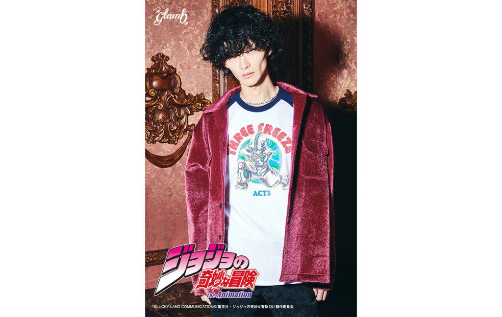 【ジョジョの奇妙な冒険 ダイヤモンドは砕けない】glamb エコーズACT3　ロングTシャツ