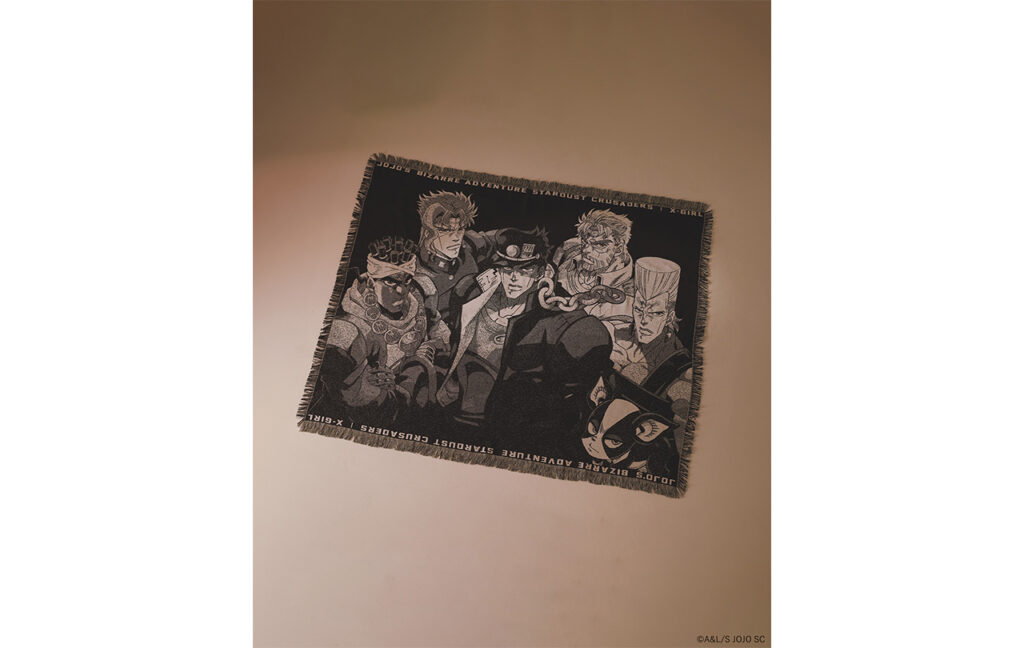 【ジョジョの奇妙な冒険 スターダストクルセイダース×X-girl】JACQUARD BLANKET