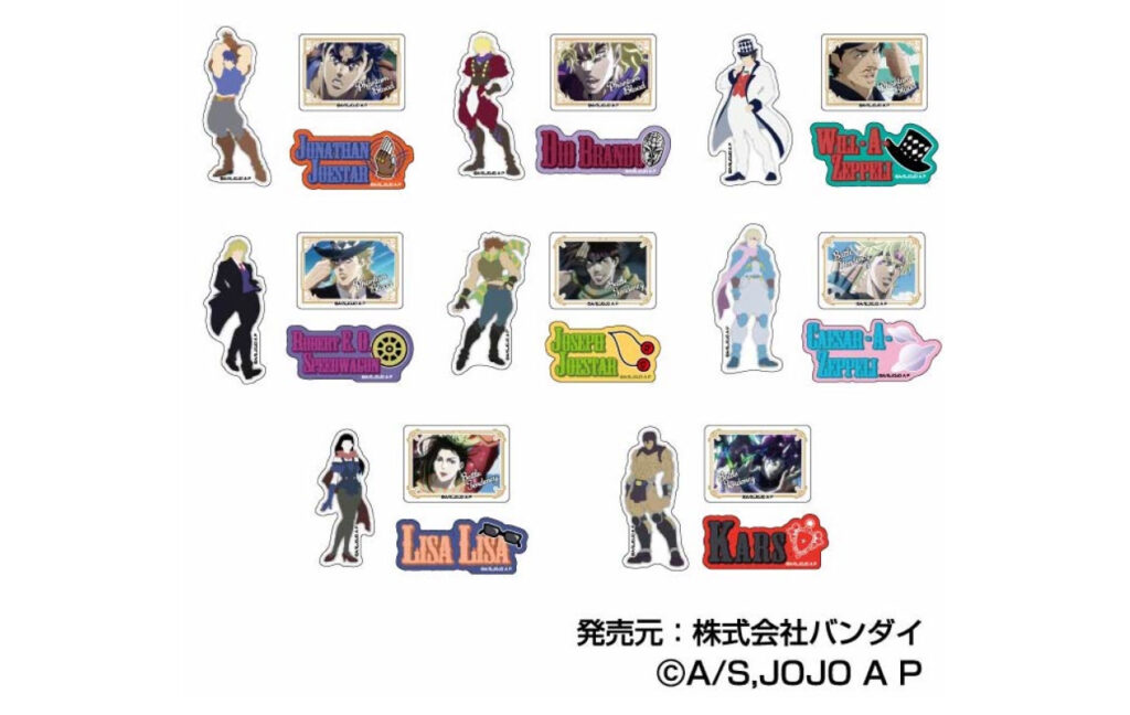 『ジョジョの奇妙な冒険 デバイスステッカー 彩色影絵』 ファントムブラッド・戦闘潮流/スターダストクルセイダース/ダイヤモンドは砕けない/黄金の風/ストーンオーシャン