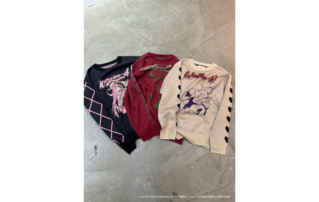 ジョジョの奇妙な冒険　ストーンオーシャン×jouetie　ルーズジャガードニット